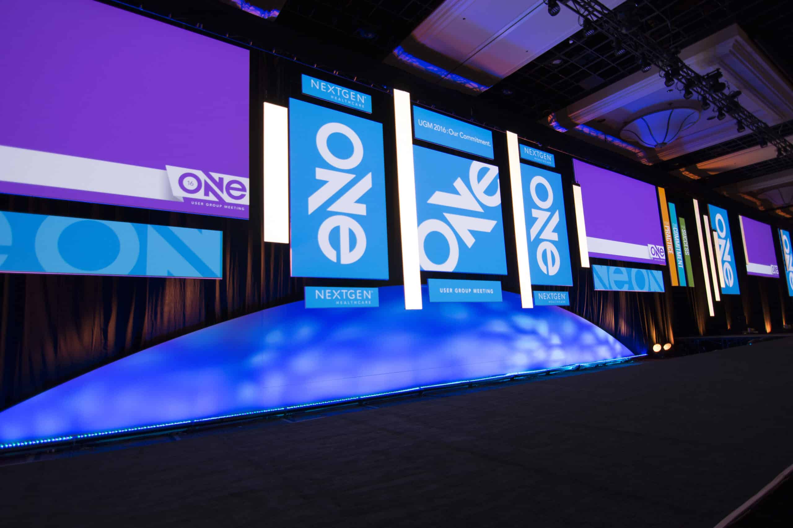 NextGen Healthcare Custom stage deck & scenic details
