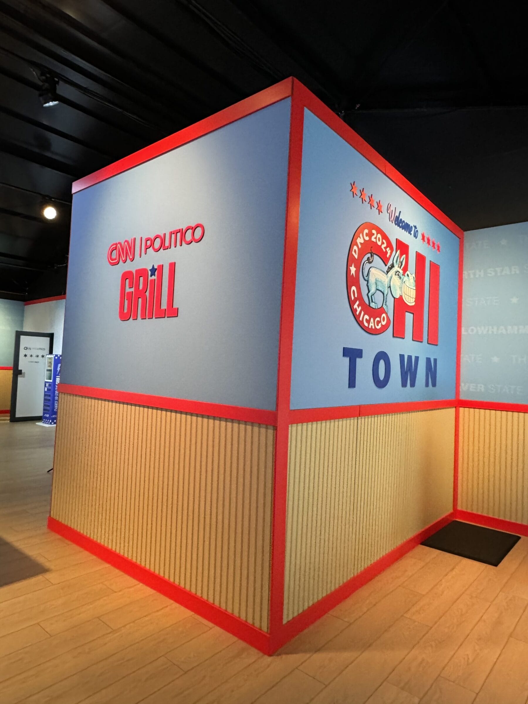 CNN Politico Grill booth for DNC 2024 Chicago.